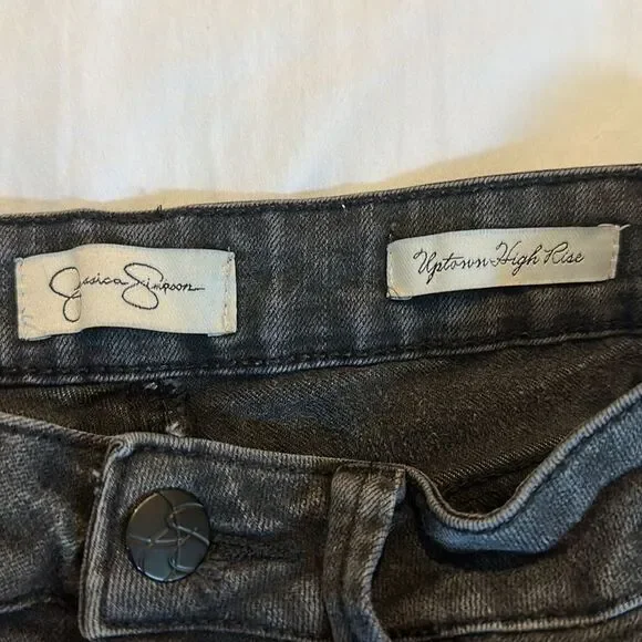 Jessica Simpson Dark Gray Denim Uptown Hi-rise Jeans - Picture 2 of 4